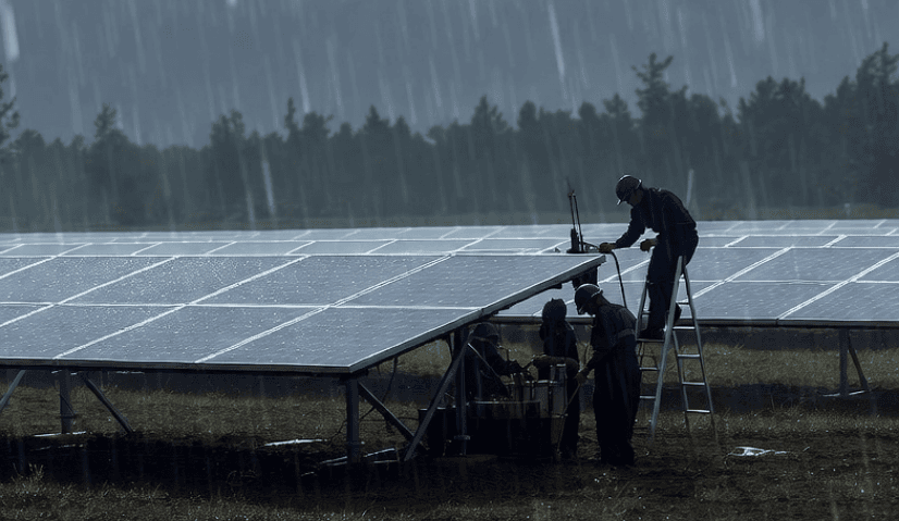CHUVA E O&M EM USINAS SOLARES